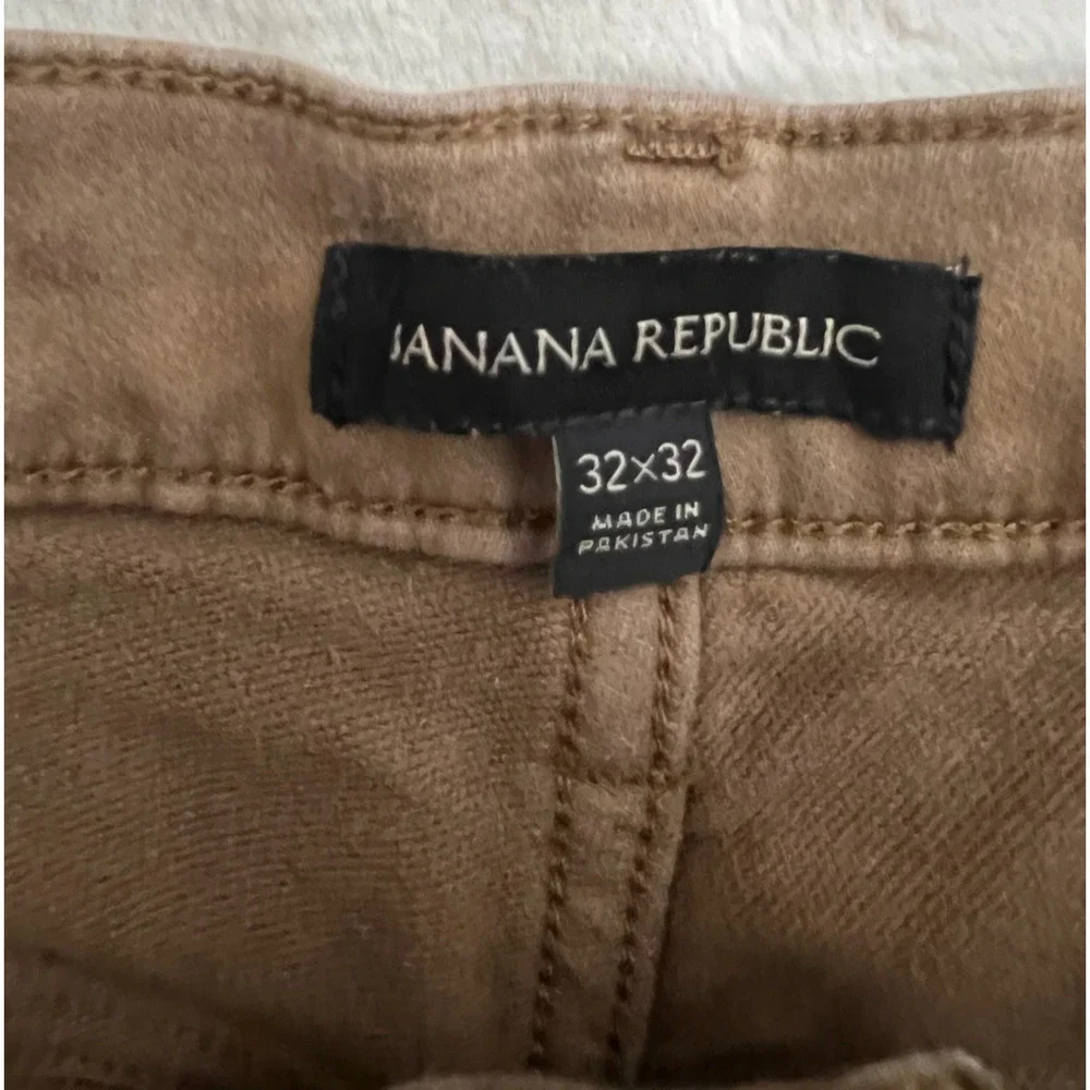 Banana Republic Mens 32x32 Brown Slim Straight Stretch Chino Pants